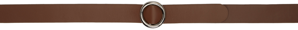 Séfr Brown Circle Belt In Dark Brown