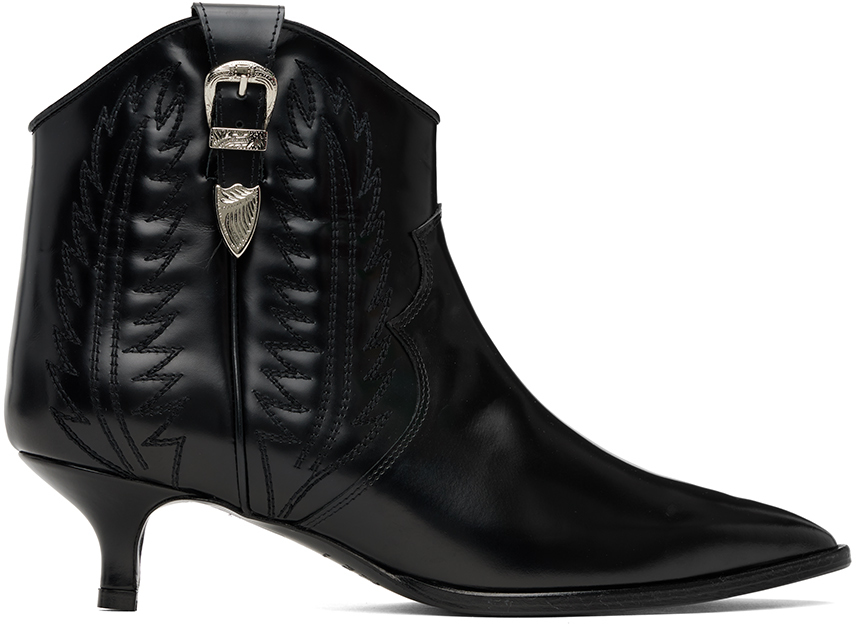 Black Western Heeled Boots