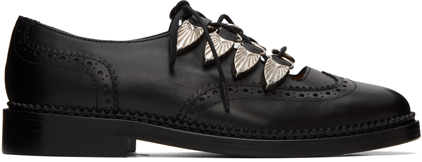 SSENSE Women Shoes Flat Shoes Formal Shoes Black Elyse Oxfords 