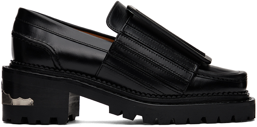 SSENSE Exclusive Black Leather Embellished Loafers Ssense Donna Scarpe Scarpe stringate e mocassini 