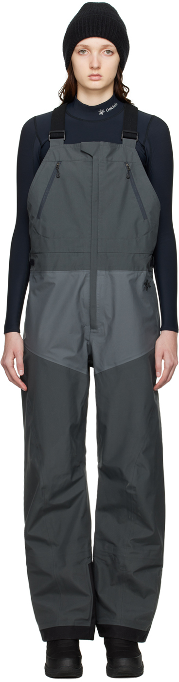 Goldwin Gray Gore-tex 3l Sport Pants In Dark Charcoal