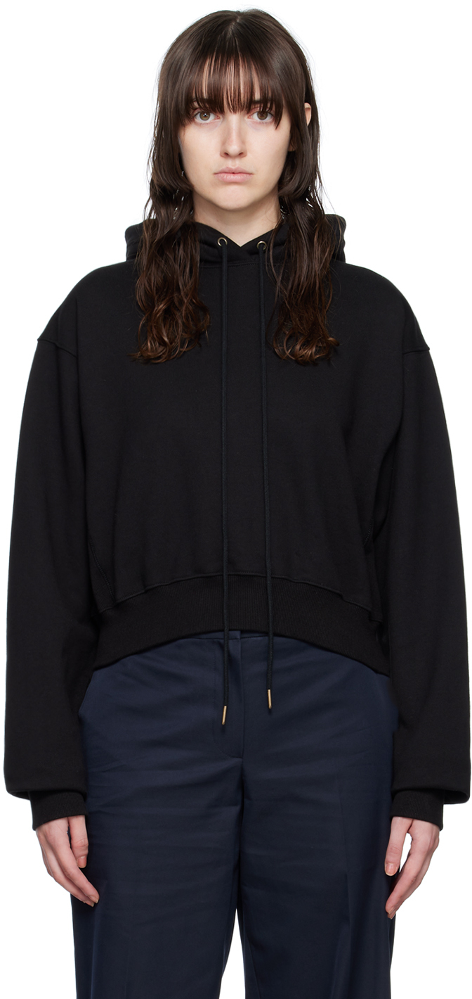 Black Cropped Hoodie