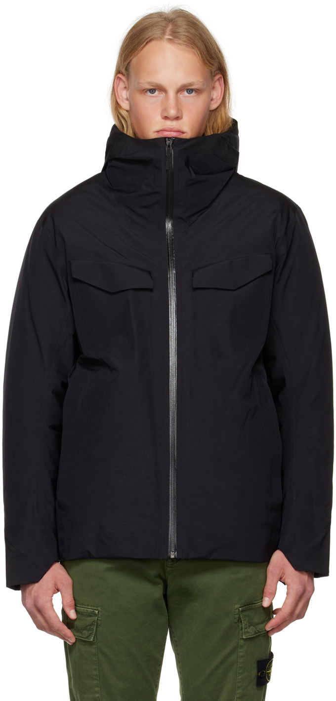 Veilance: Black Node Down Jacket | SSENSE UK