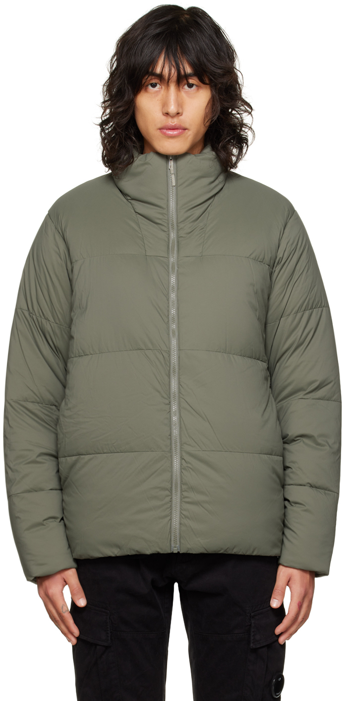 Veilance: Khaki Conduit Down Jacket | SSENSE UK