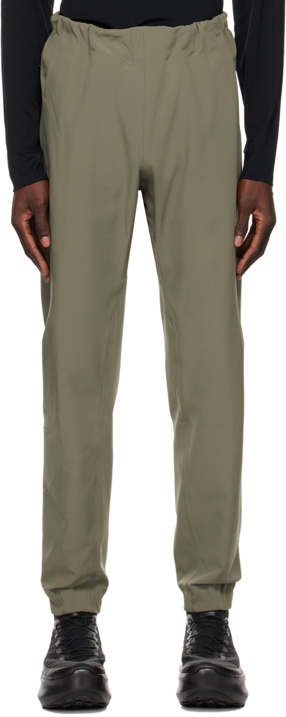Veilance Khaki Secant Track Pants In Forage