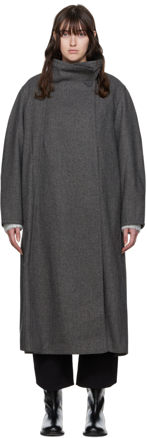LE17SEPTEMBRE Gray High-Neck Coat
