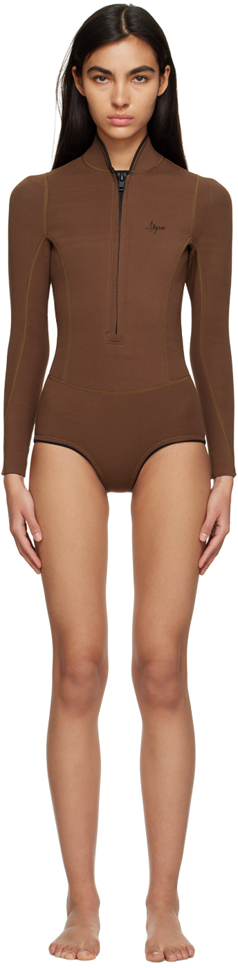 Abysse Brown Lotte One-piece Wetsuit In Reef