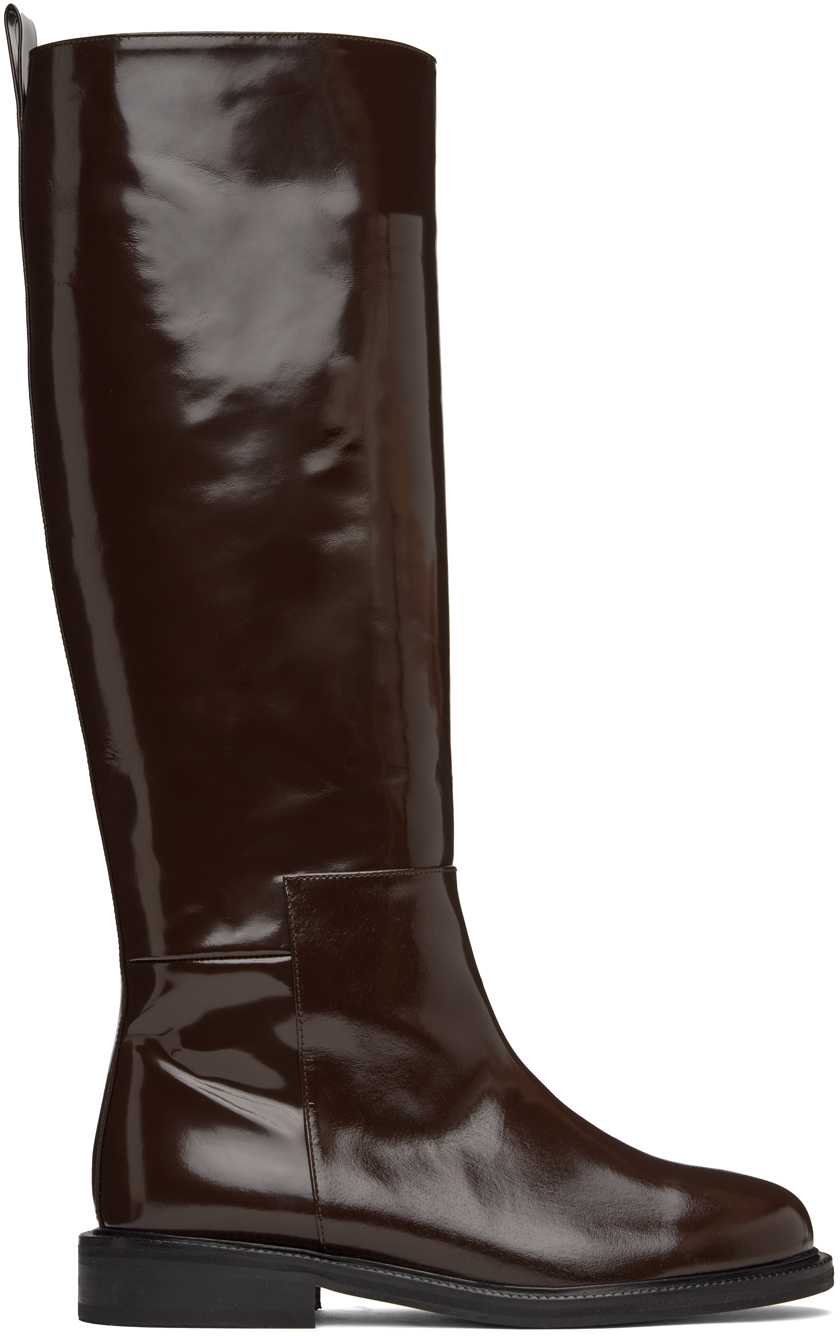 Brown Leather Tall Boots