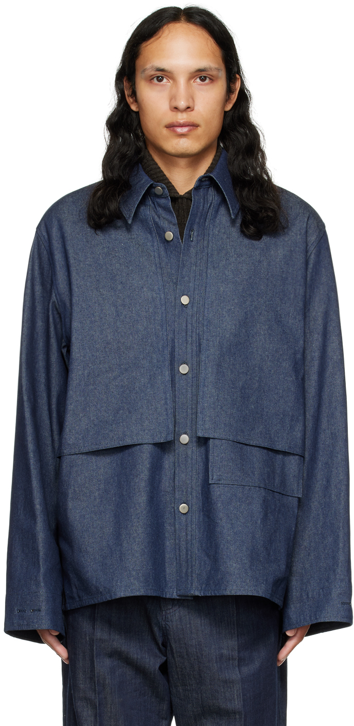 LE17SEPTEMBRE Navy Denim Shirt