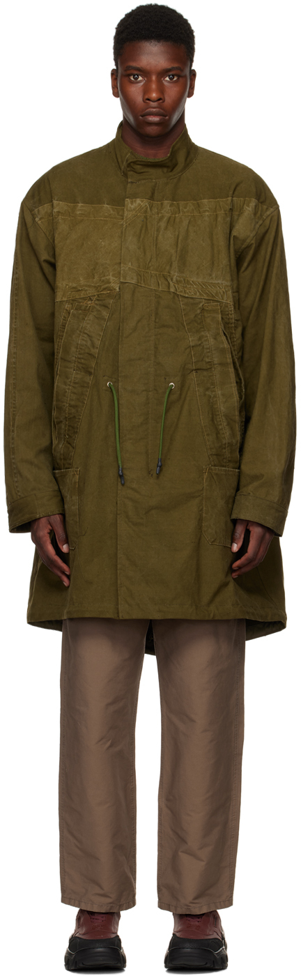 Khaki Upcycle Vintage Military Parka