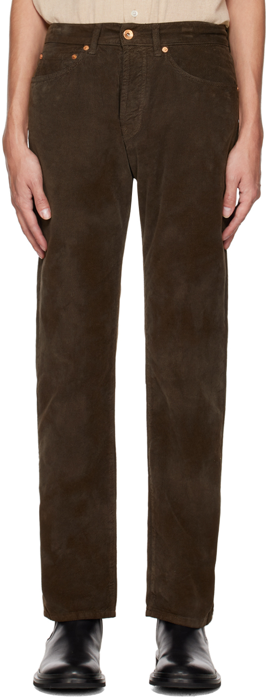 President's Brown Cotton Trousers In Marrone