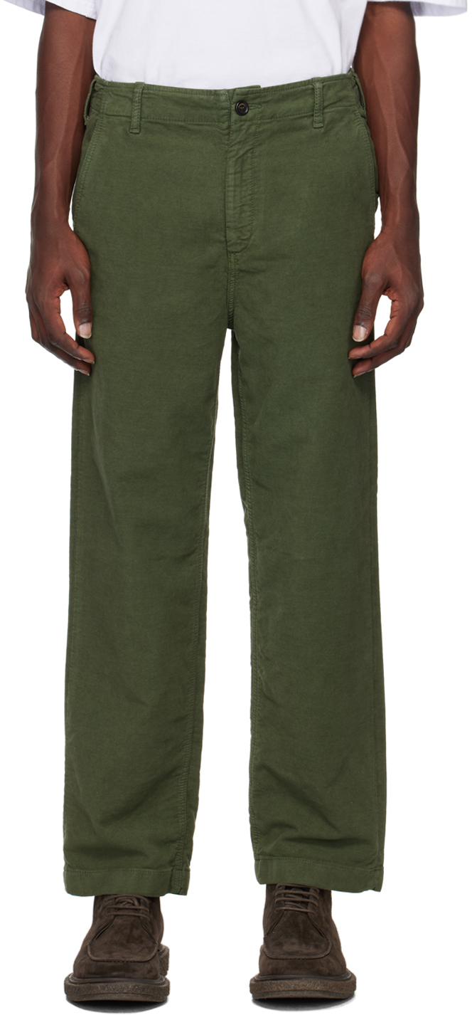 President's Green New England Trousers In Army Green
