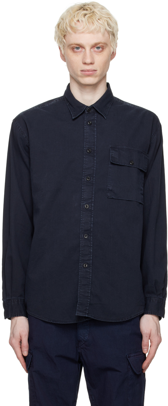 PRESIDENT's: Navy Pocket Shirt | SSENSE