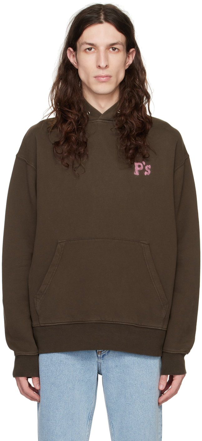 Shop President's Brown Embroidered Hoodie In Coffee Brown