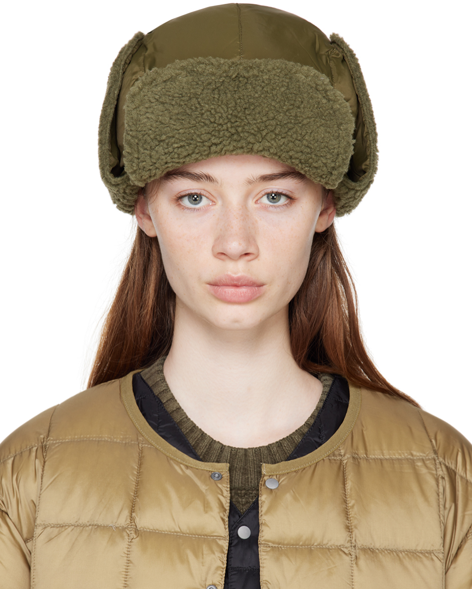 Green Single discount 53% NoName Khaki wool cap WOMEN FASHION Accessories Hat and cap Green 