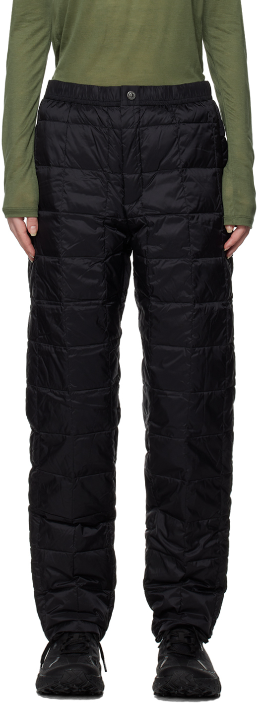 Taion Black Regular Down Trousers