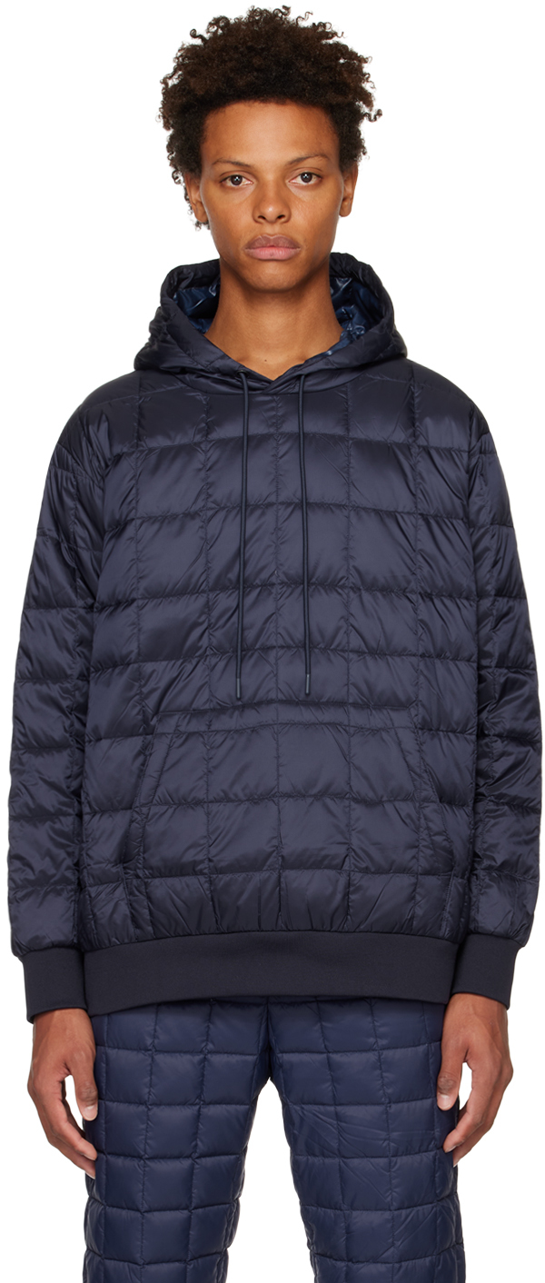 TAION Navy Quilted Down Hoodie
