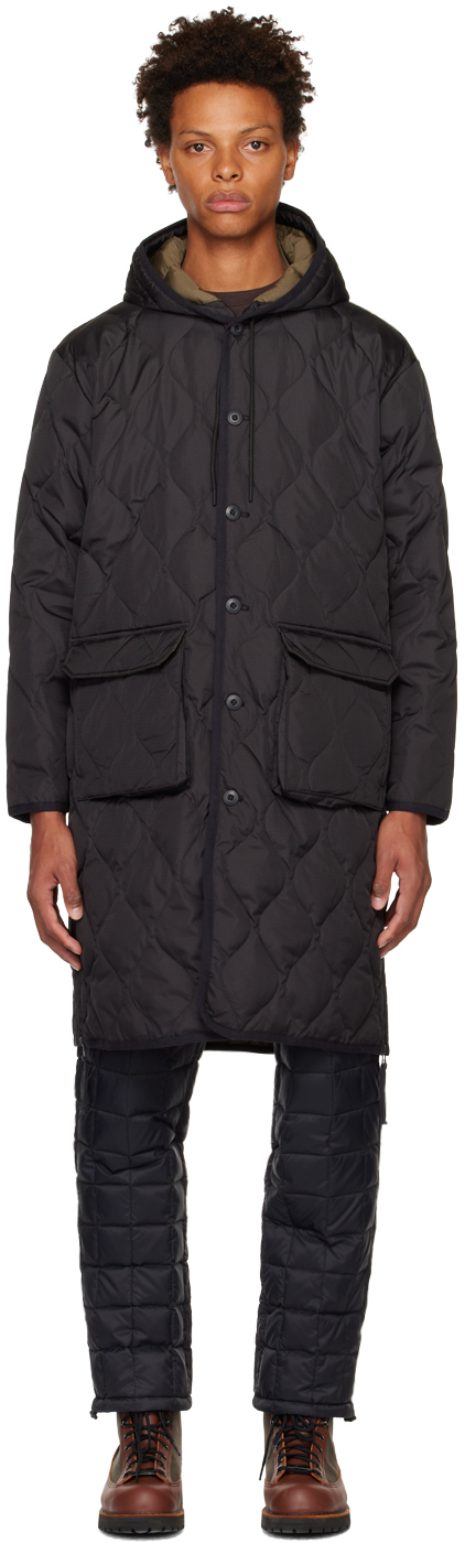 TAION: Black Military Down Jacket | SSENSE UK