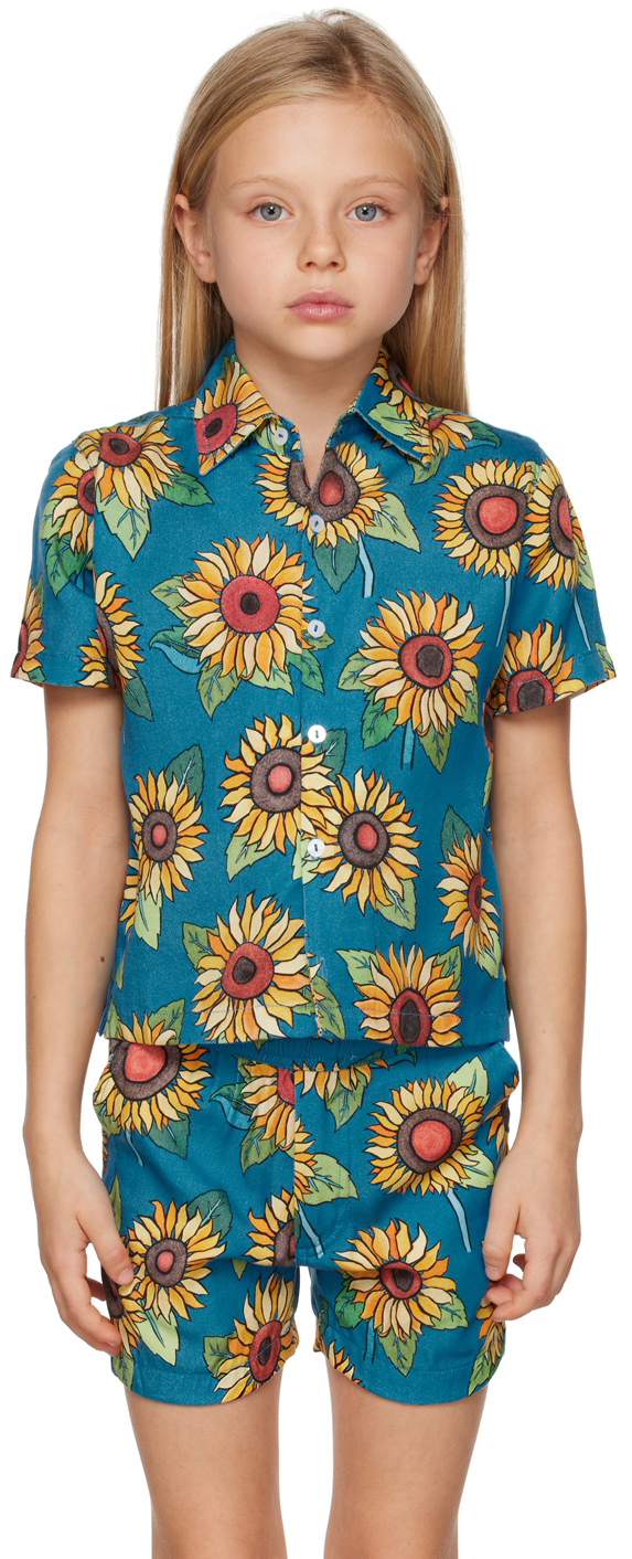 Endless Joy Kids Blue Sunflower Shirt