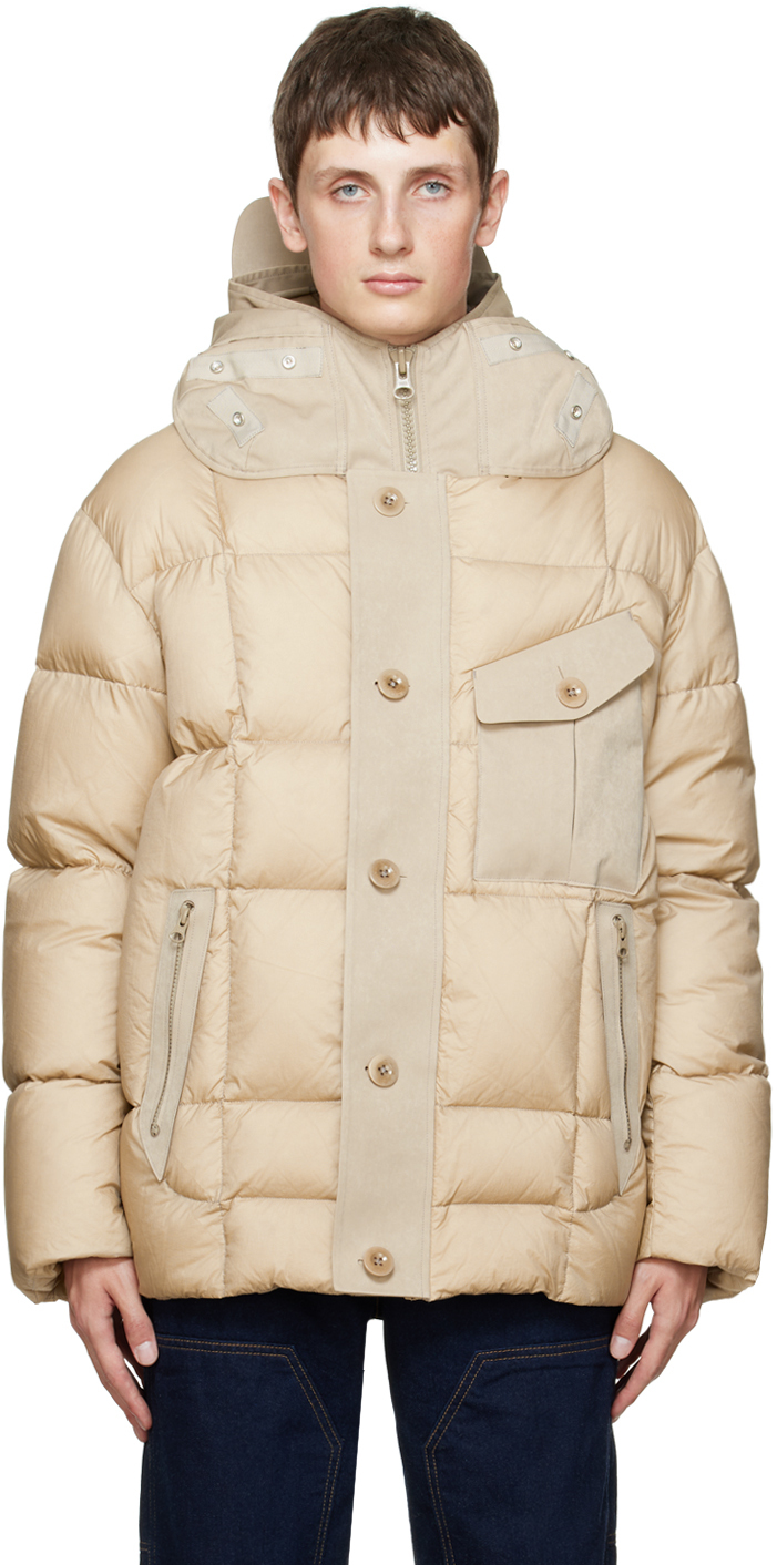 Beige Sniper Combo Down Jacket by Ten c on Sale