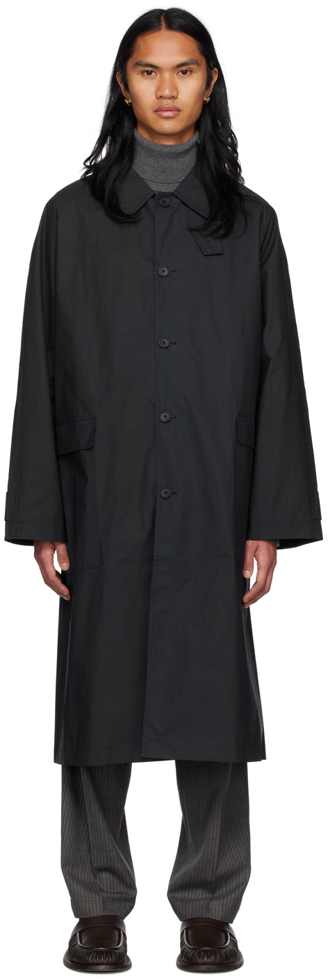 Mfpen Navy Commute Coat In Organic Midnight Cot
