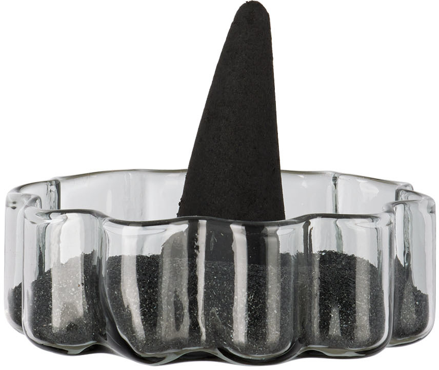 Fazeek Gray Wave Incense Holder Set In Smoke