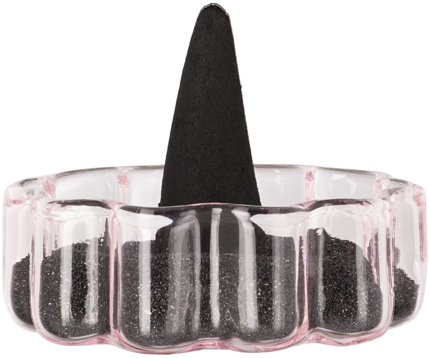 Fazeek Pink Wave Incense Holder Set In Pink