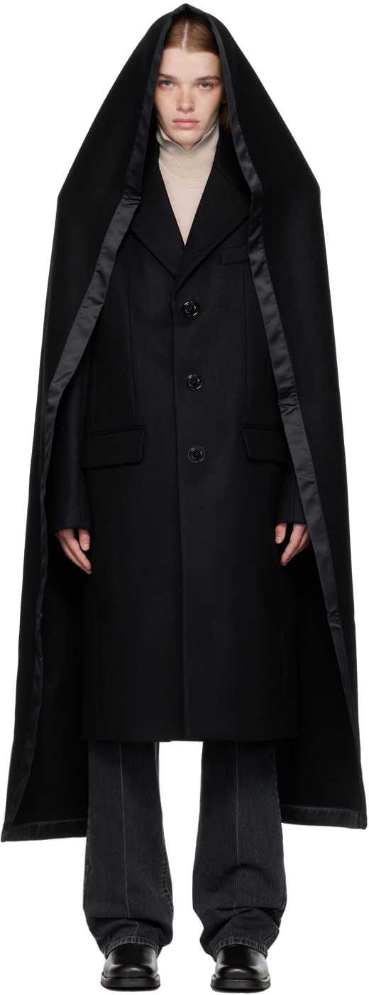 Meryll Rogge Black Hooded Coat