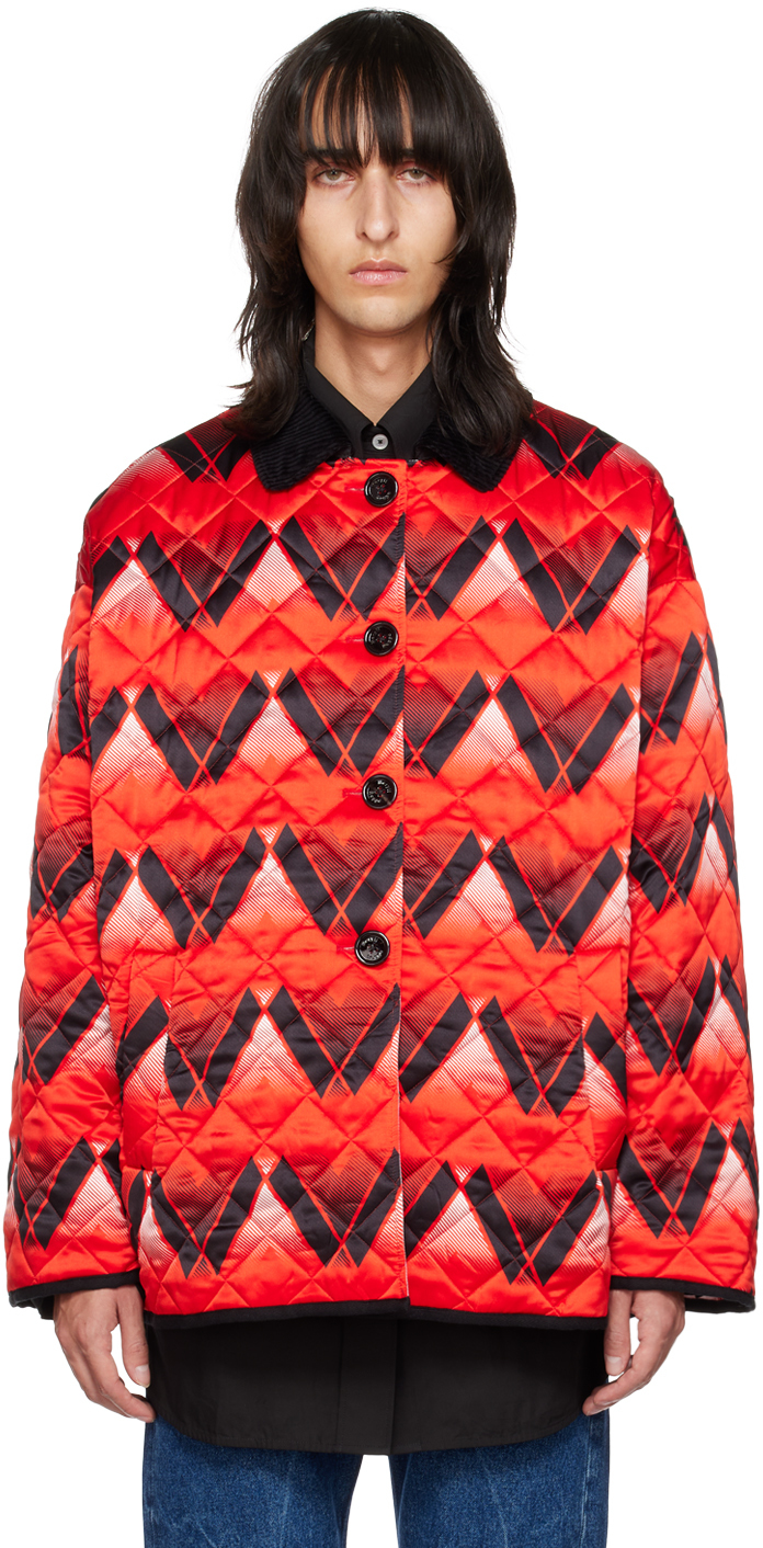 Meryll Rogge: Red Quilted Coat | SSENSE UK