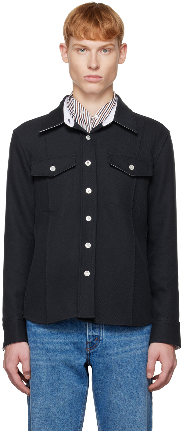 Meryll Rogge: Navy Pocket Shirt | SSENSE Canada