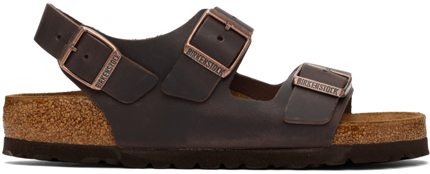 Birkenstock Brown Milano Flat Sandals