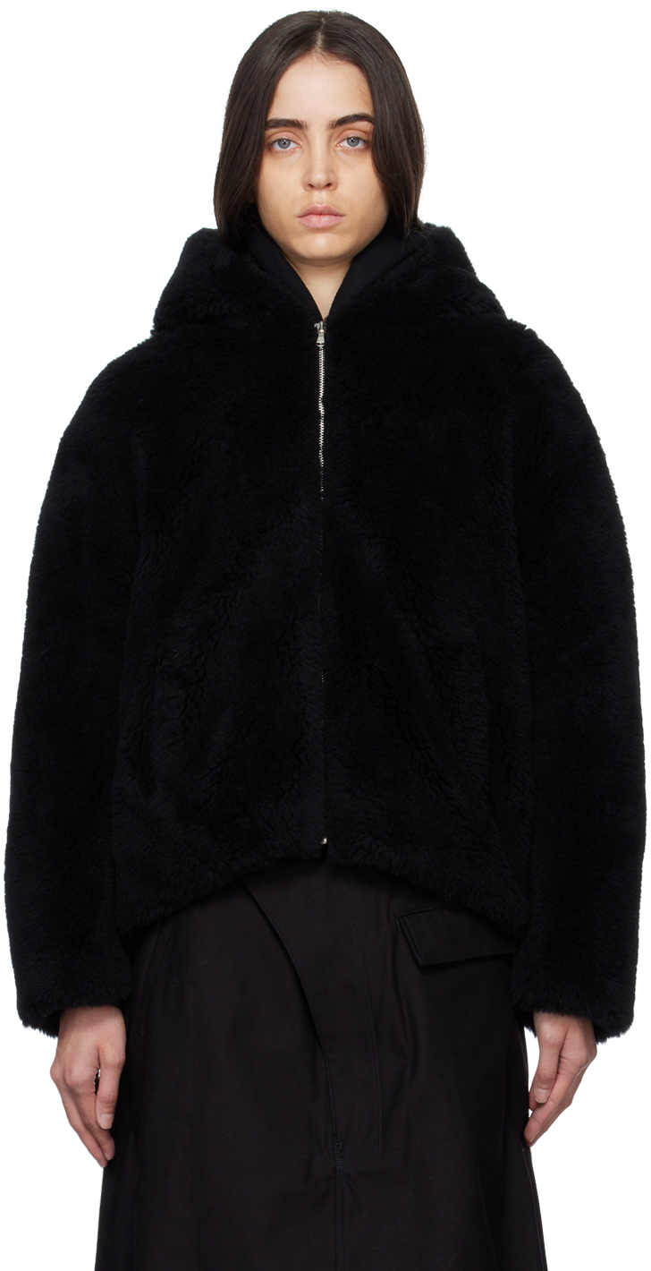Yves Salomon - Meteo: Black Hooded Jacket | SSENSE
