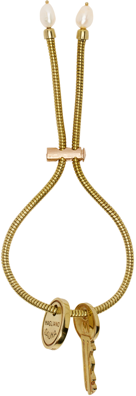 Magliano: Gold Sauna Lock Bracelet | SSENSE Canada