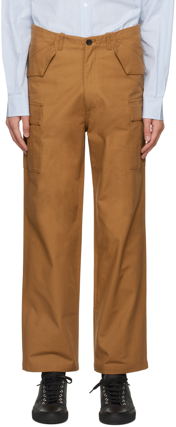 Khaki Zip Cargo Pants