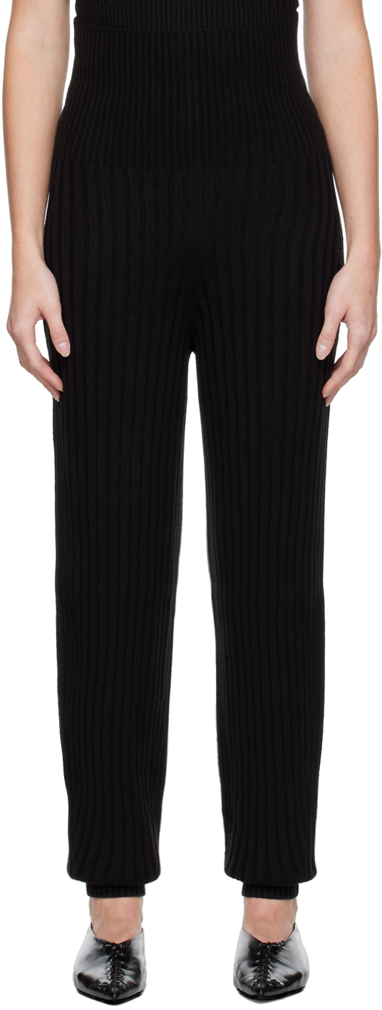 Black Den Seamless Lounge Pants by DRAE on Sale