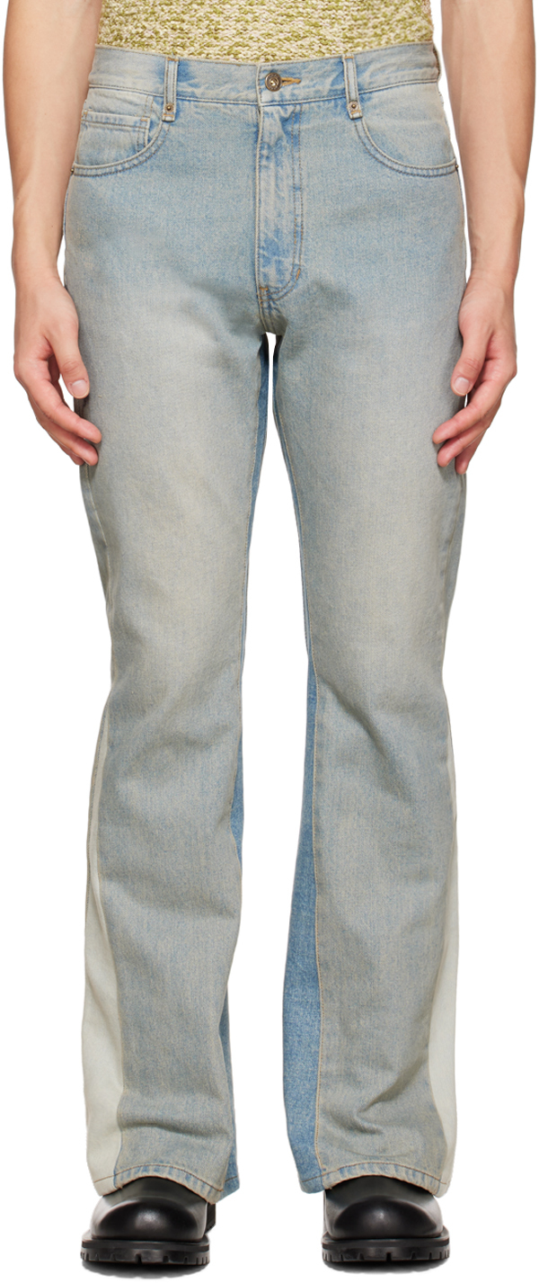 DRAE SSENSE Exclusive Blue Paneled Jeans