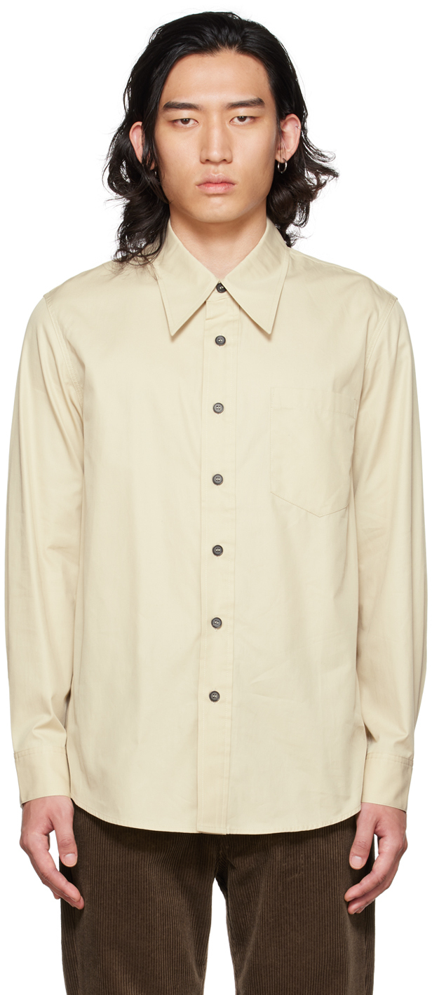 SSENSE Exclusive Beige Pocket Shirt by DRAE on Sale