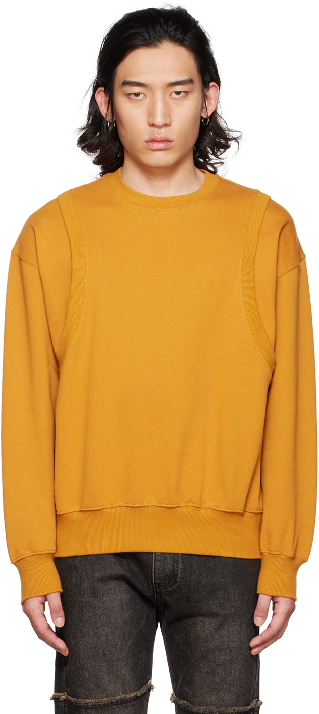 SSENSE Exclusive Orange Embroidered Sweatshirt