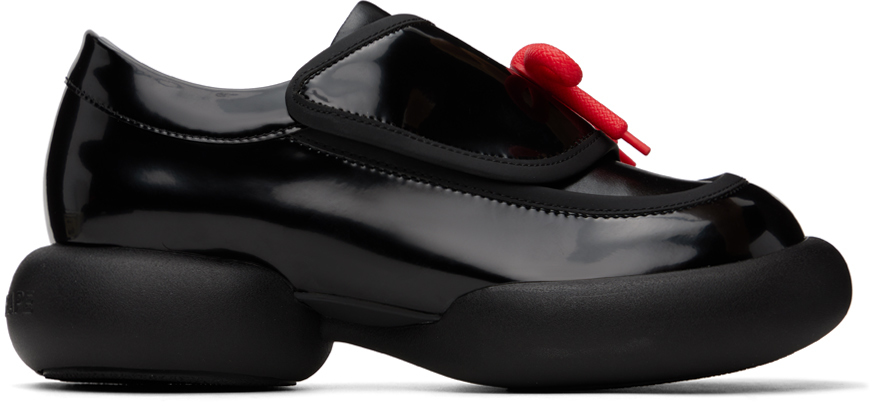 Grape Black Hook&loop Loafers