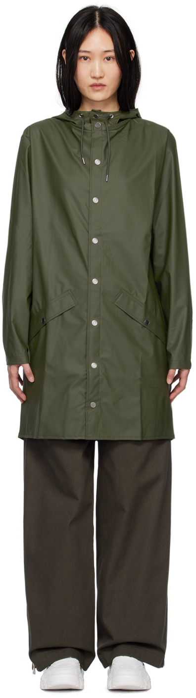 RAINS Green Long Coat