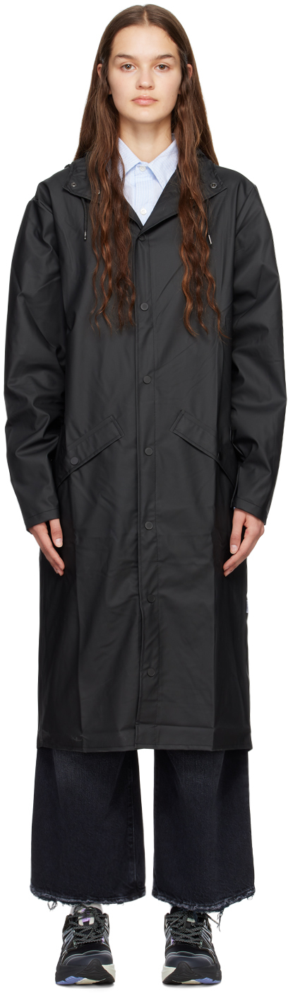 RAINS Black Longer Coat
