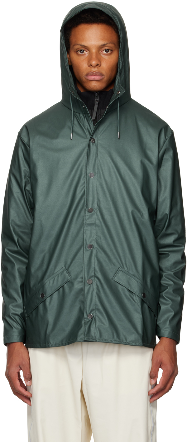 RAINS Green Waterproof Jacket