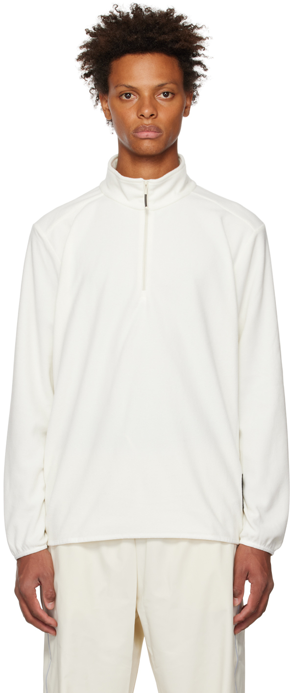 RAINS Off-White Half Zip Sweatshirt