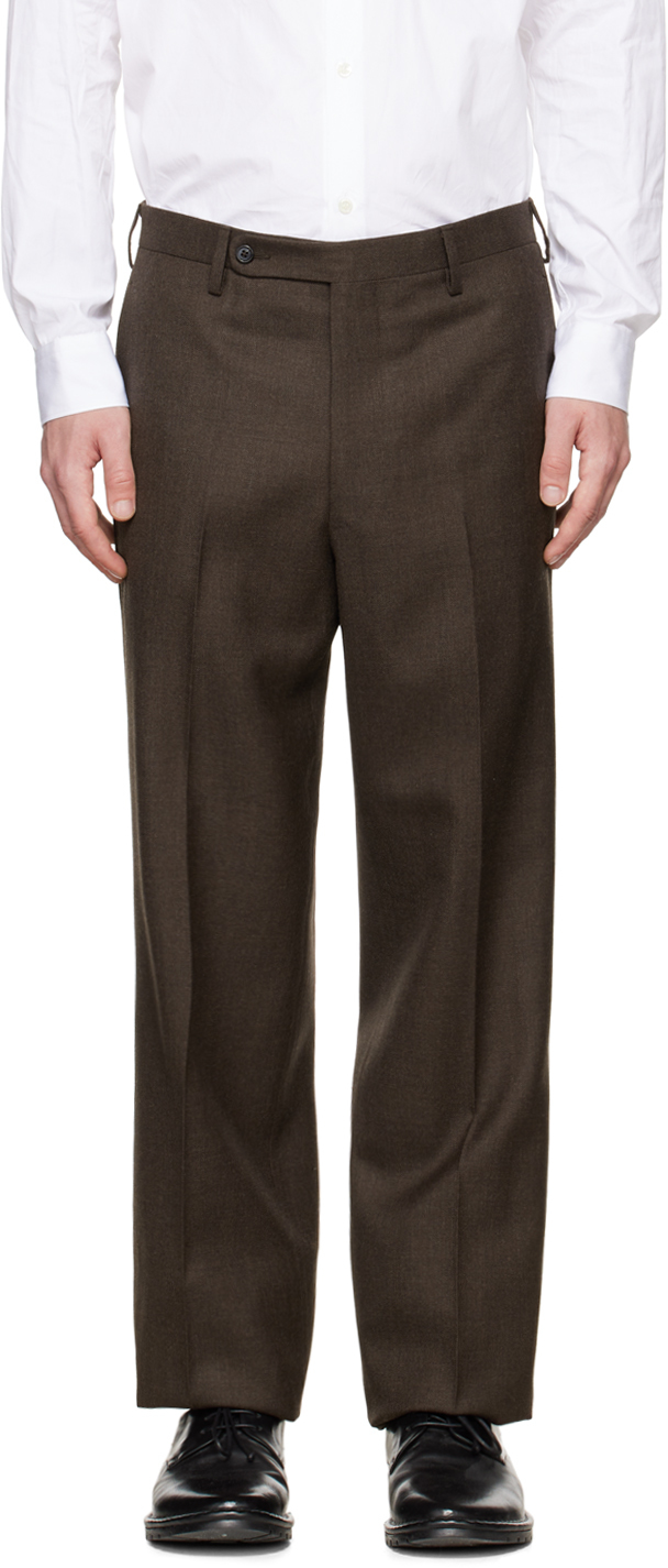 Husbands Brown High-Rise Trousers