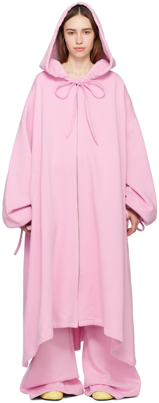 Abra Pink Oversized Hoodie Midi Dress