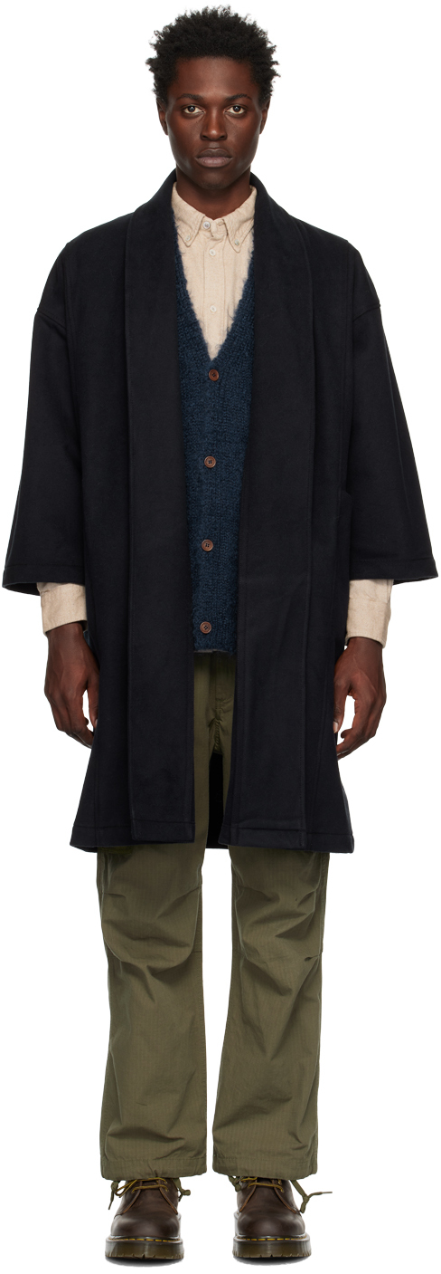 SSENSE Exclusive Black Shawl Collar Coat
