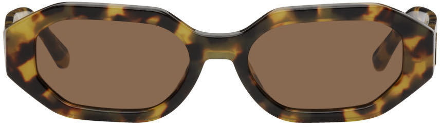 The Attico Tortoiseshell Linda Farrow Edition Irene Sunglasses