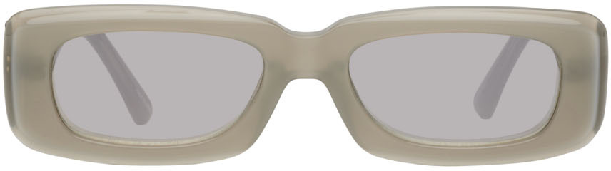 The Attico Gray Linda Farrow Edition Mini Marfa Sunglasses