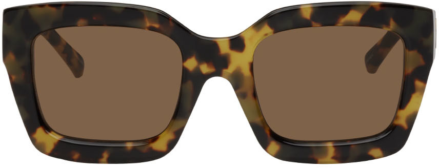 The Attico Tortoiseshell Linda Farrow Edition Selma Sunglasses