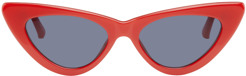 The Attico Red Linda Farrow Edition Dora Sunglasses